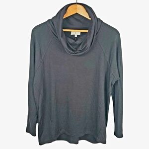 NWT Women's Black Cowl Neck Turtleneck. Lou & Grey. MED. #0215